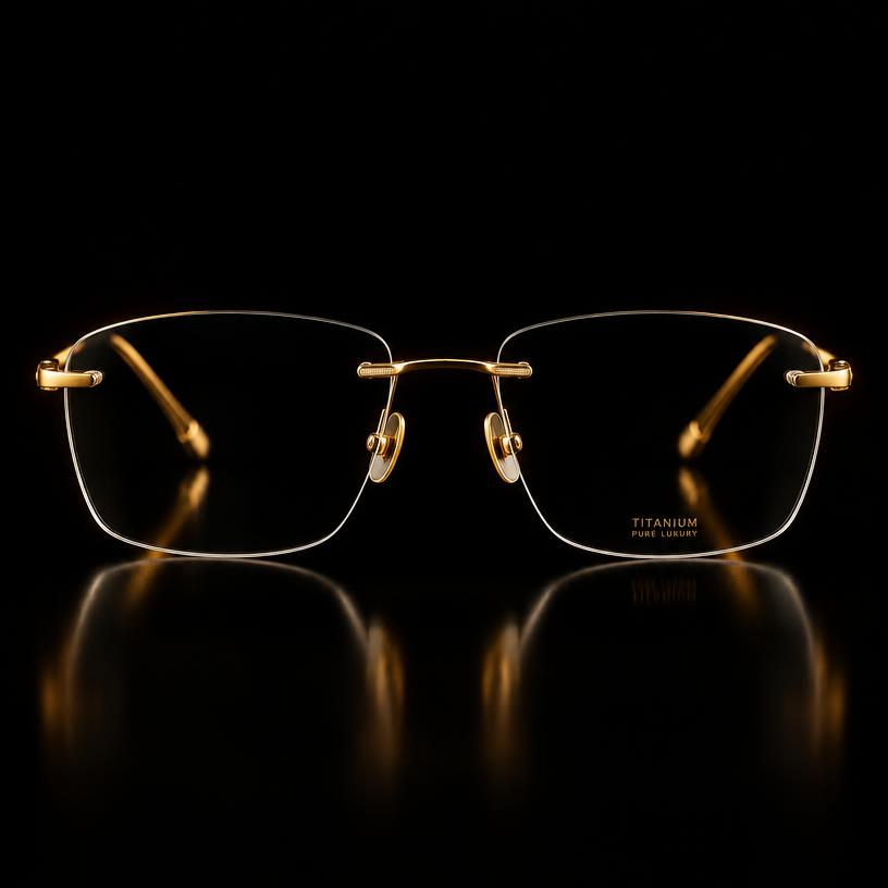 Gold titanium frame